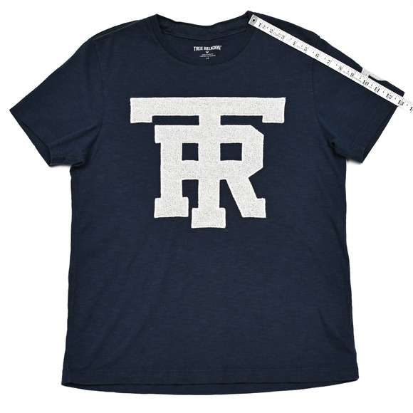 True Religion University of TR Short Sleeve Applique Graphic T-Shirt Large Adult - Picture 4 of 11